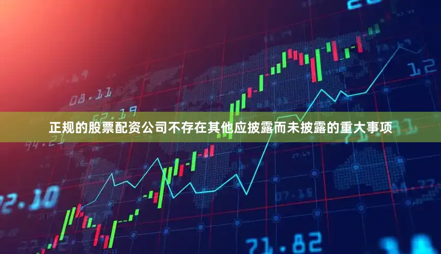 正规的股票配资公司不存在其他应披露而未披露的重大事项