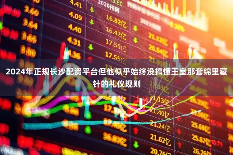 2024年正规长沙配资平台但他似乎始终没搞懂王室那套绵里藏针的礼仪规则